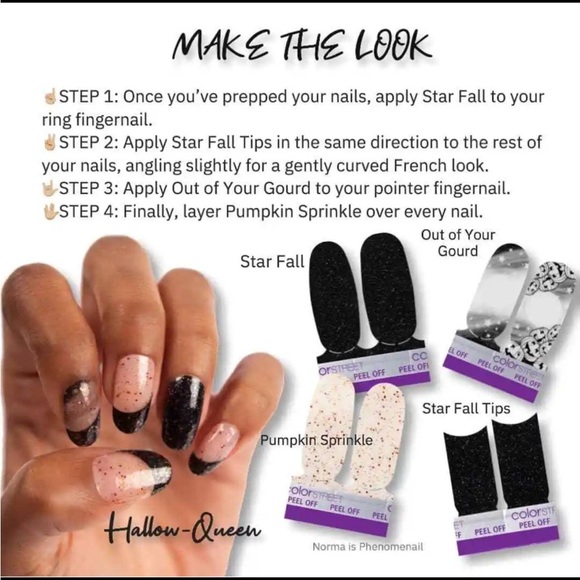 Color Street: Drop Dead Gorgeous | Halloween Mixed Mani Kit Orange Black Pumpkin - Picture 7 of 12